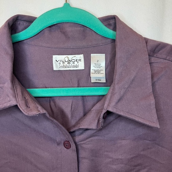 Villager Sport Signature Purple Button Down - Picture 5 of 6